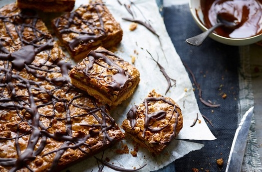 Fudgy espresso walnut shortbread