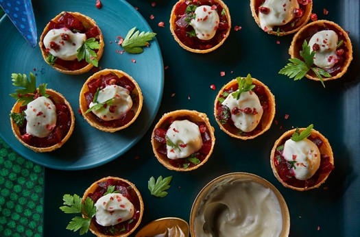 Beetroot croustades