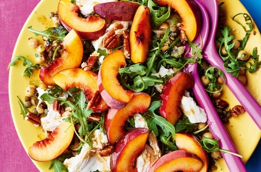 Peach, mozzarella & rocket salad