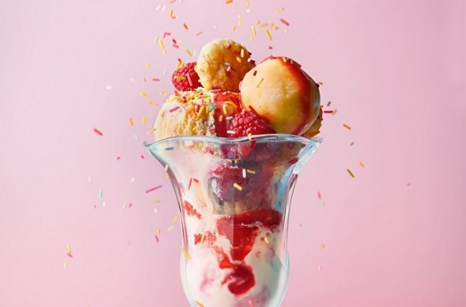 Birthday cake cookie knickerbocker glory