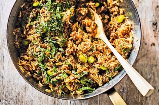 Spiced lamb pilaf