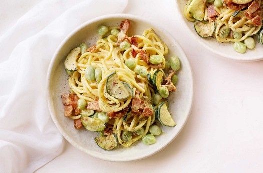 Courgette & bacon pasta