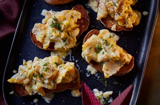 Smoked haddock & cheddar on toast