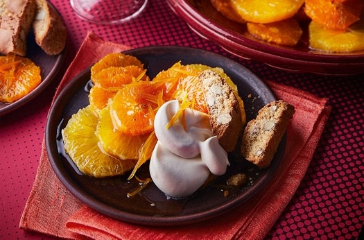 Oranges in caramel