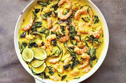 Prawn, coconut & aubergine curry