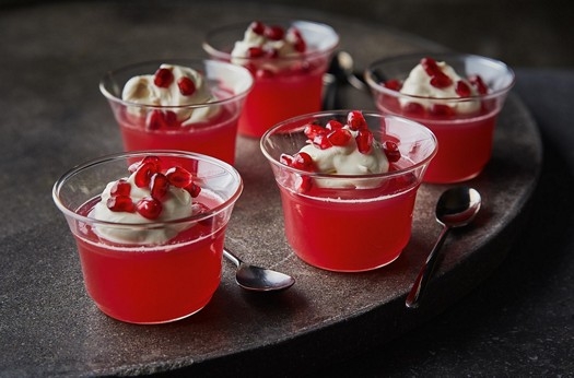 Pomegranate & rose jellies