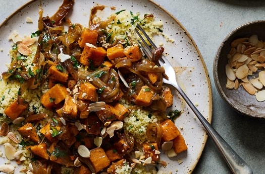 Tangy sweet potato & couscous tagine