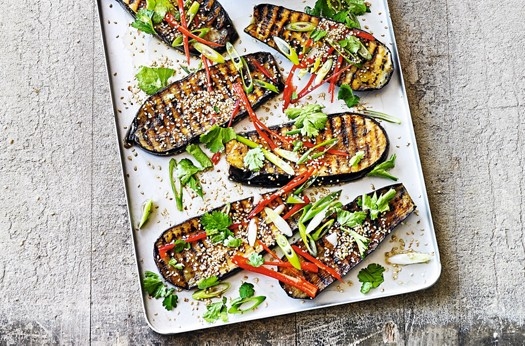 Miso & tamari aubergine steaks