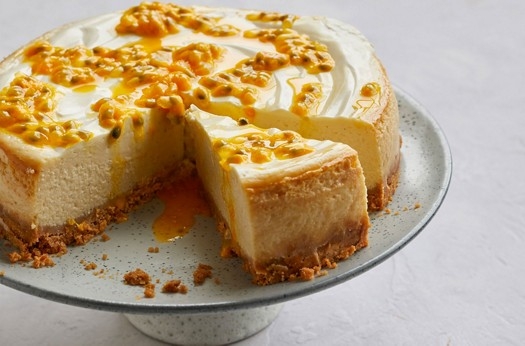 Vanilla & passion fruit cheesecake
