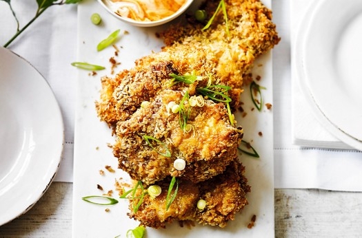 Korean crispy spiced chicken with gochujang mayo