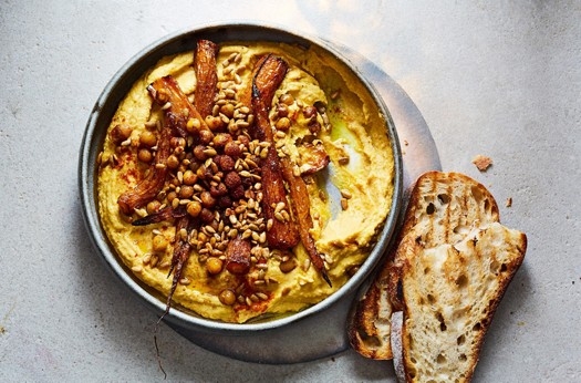 Cumin & honeyed carrot houmous