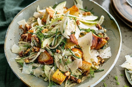 Fennel & apple salad with caesar dressing