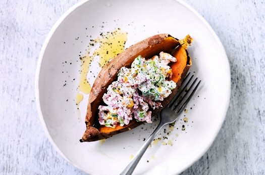 Ham & sweet potato jackets