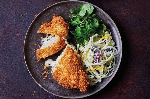 Boursin-stuffed chicken kyivs