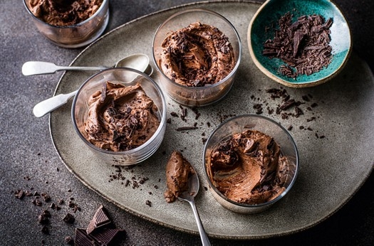 Three-ingredient chocolate puddings