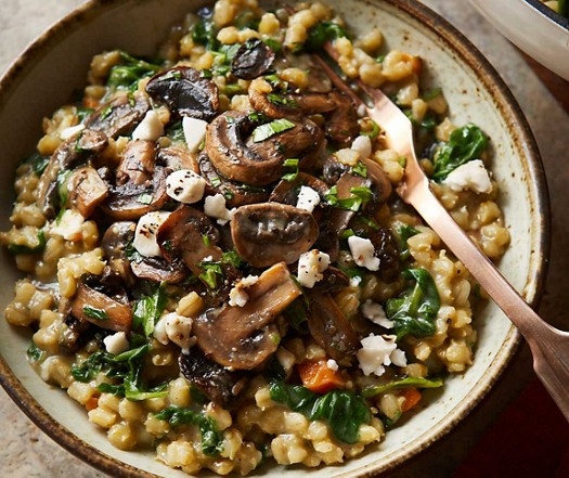 Pearl barley & mushroom orzotto