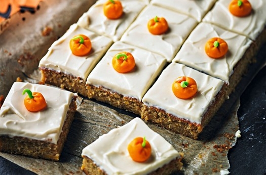 Pumpkin tray bake