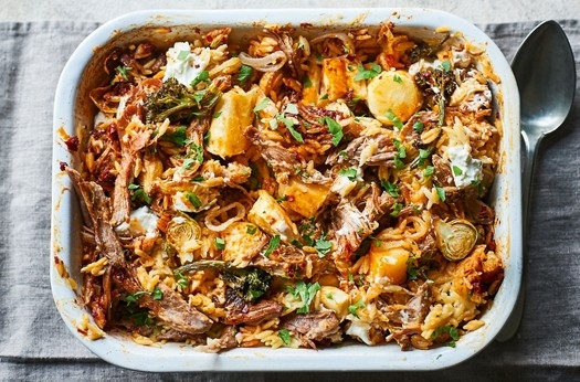 Odds-and-ends baked orzo with ricotta