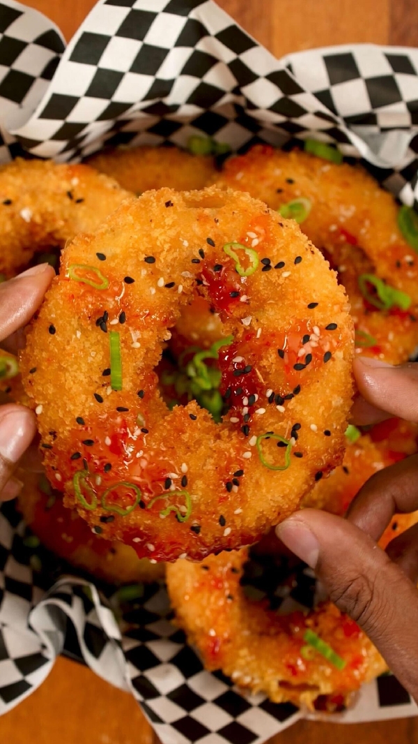 Crab rangoon onion rings