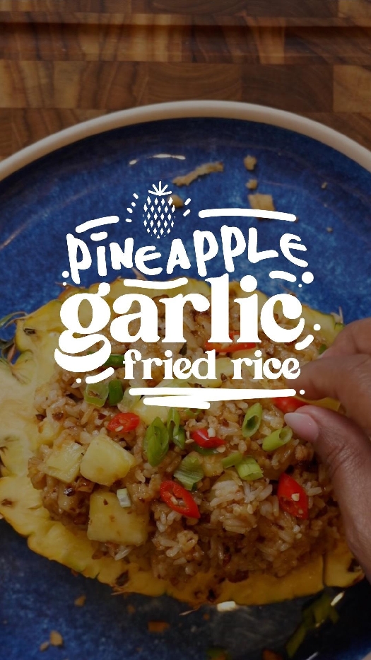 Pineapple garlic fried rice