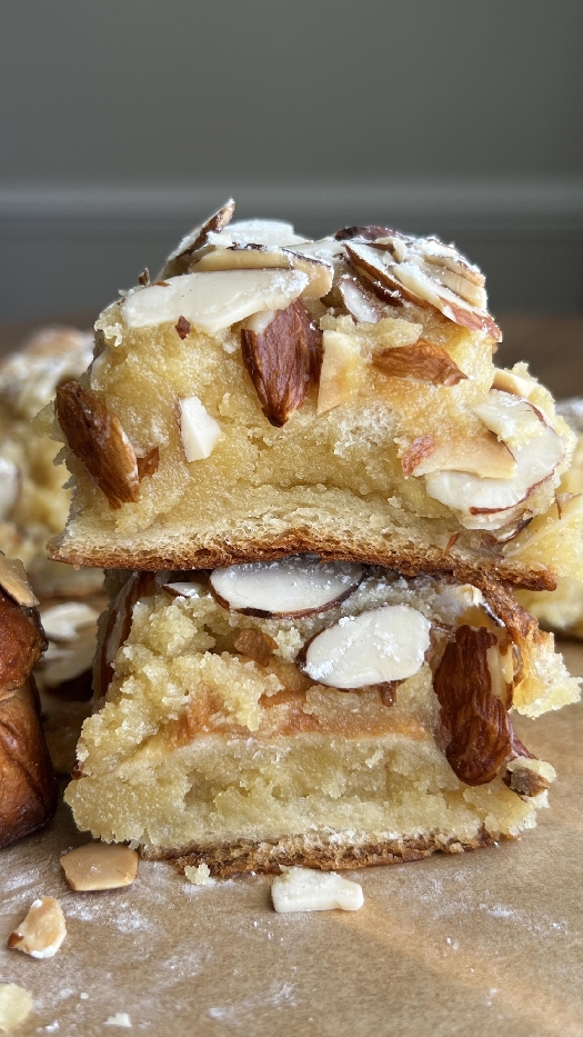 Almond frangipane stuffed rolls