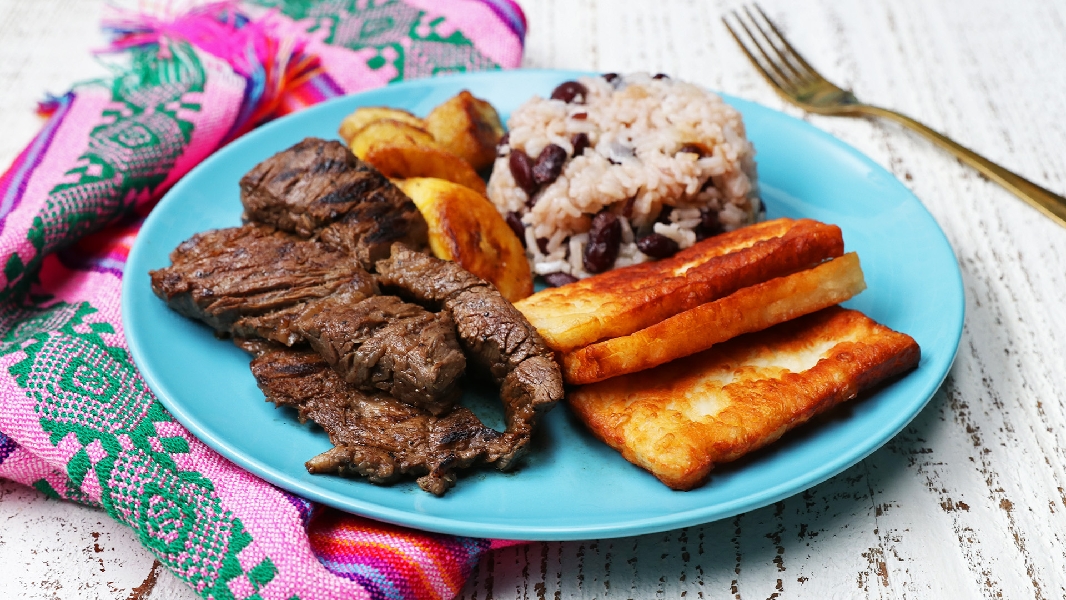 Vanessa’s nicaraguan carne asada with queso frito