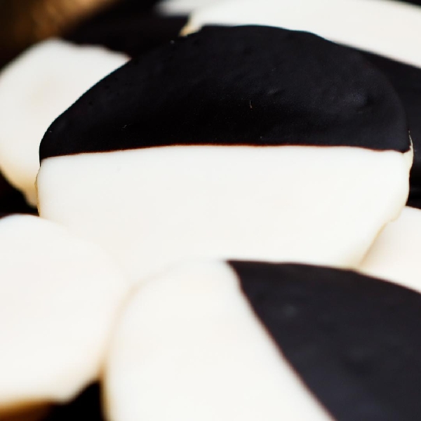 Mini black and white cookies