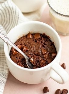 Microwave brownie in a mug