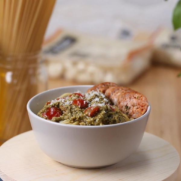 Grilled sausage dinner: the mama mia!