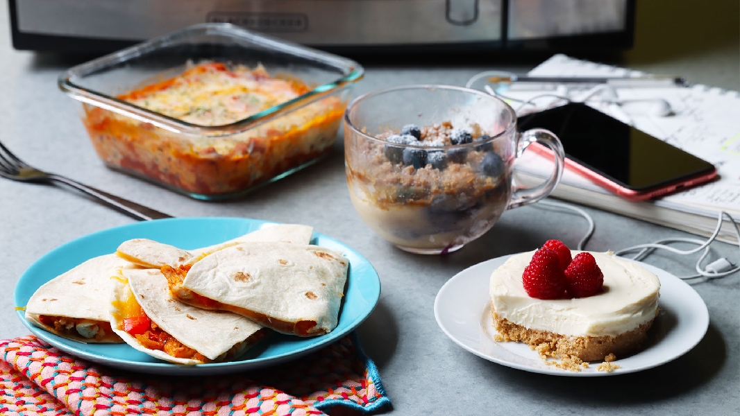 Dorm-friendly microwave meals for a day