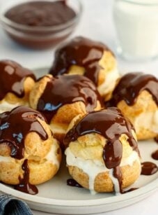 Classic french profiteroles