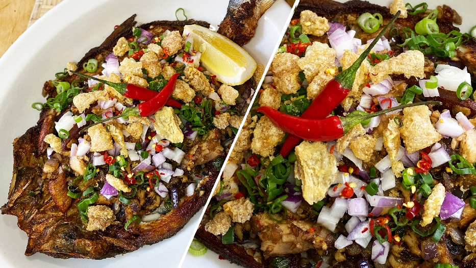 Bangus (milkfish) sisig as made by señor sisig