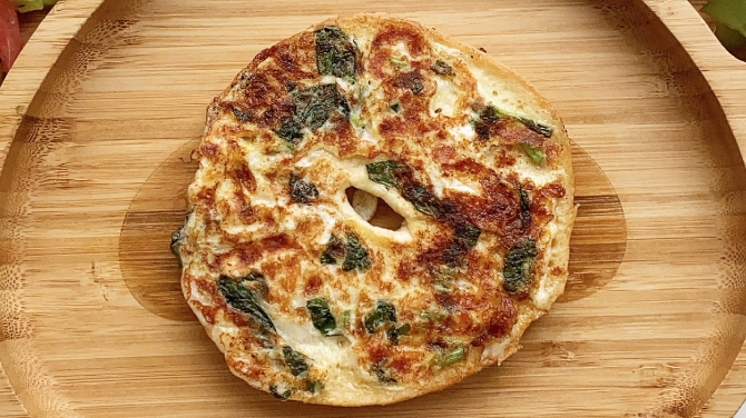 Baby friendly eggy bagel