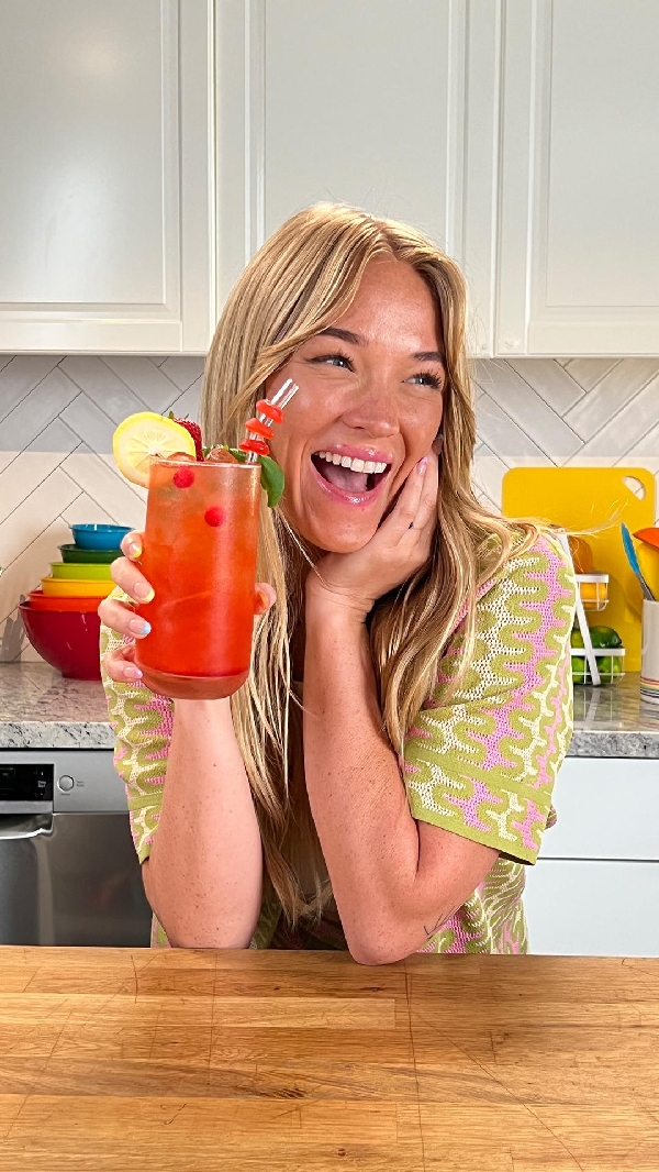 Summer strawberry basil lemonade