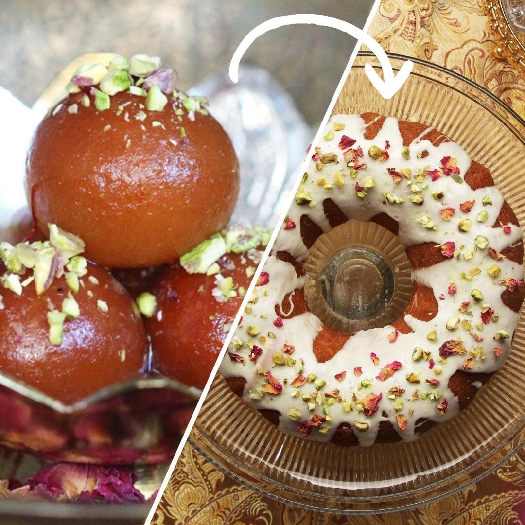 Gulab jamun cake as made by hetal vasavada