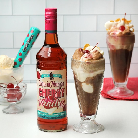 Captain morgan cherry vanilla cola float