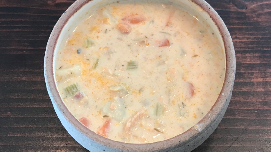 Salmon chowder aka “ alligator stew”