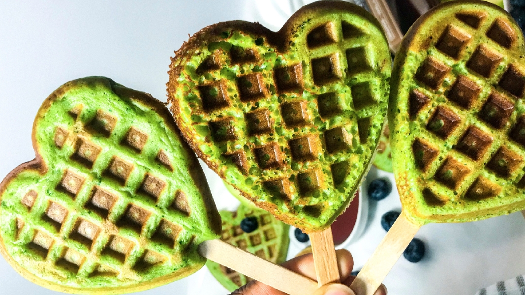 Super green waffles