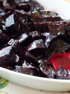 Balsamic-glazed roasted beets