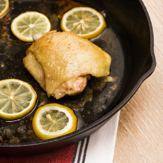 Crispy chicken thighs