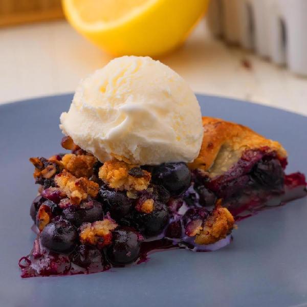 Blueberry pecan galette