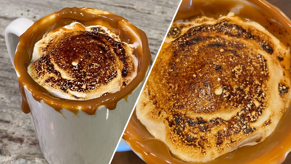 Marshmallow topped mexican hot chocolate