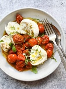 Slow-roasted cherry tomatoes & burrata
