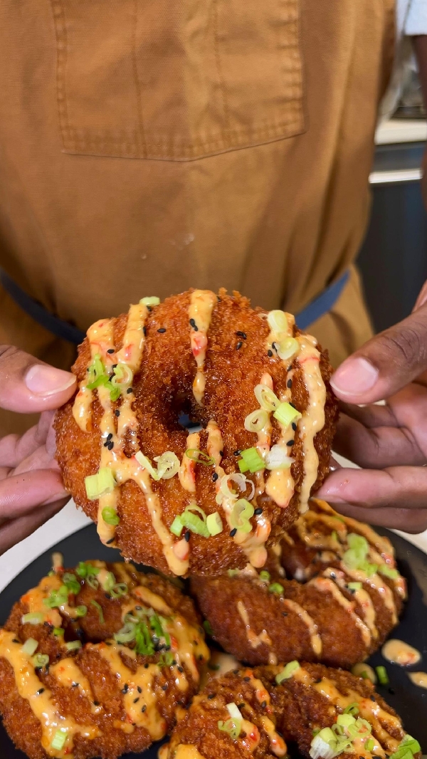 Bang bang shrimp donuts