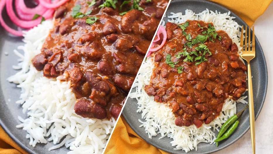 Rajma chawal as made by love laugh mirch