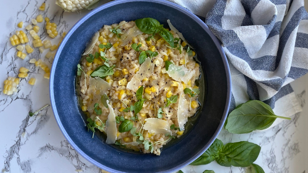 End of summer corn risotto