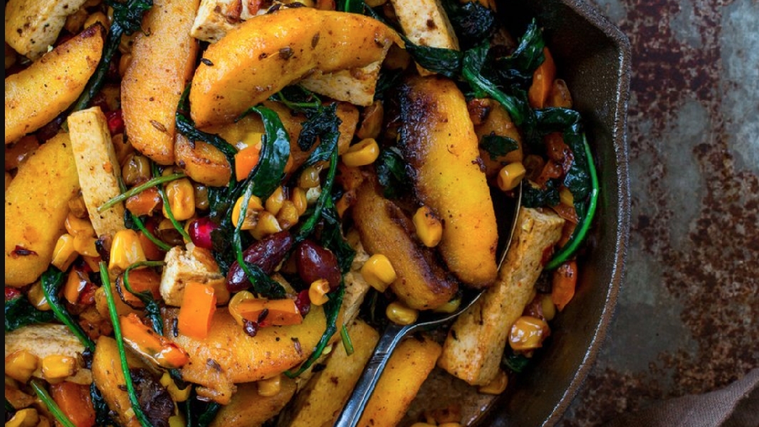 Green apple-spiced stir fry