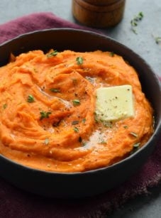 Mashed sweet potatoes