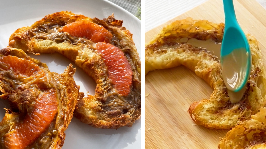 Citrus espresso custard toast