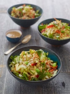 Thai crunch salad with peanut dressing